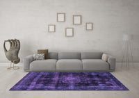 Machine Washable Abstract Purple Modern Rug, wshabs2111pur