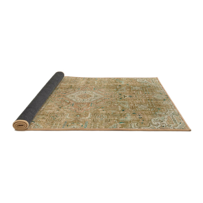 Sideview of Abstract Bronze Brown Modern Rug, abs2112