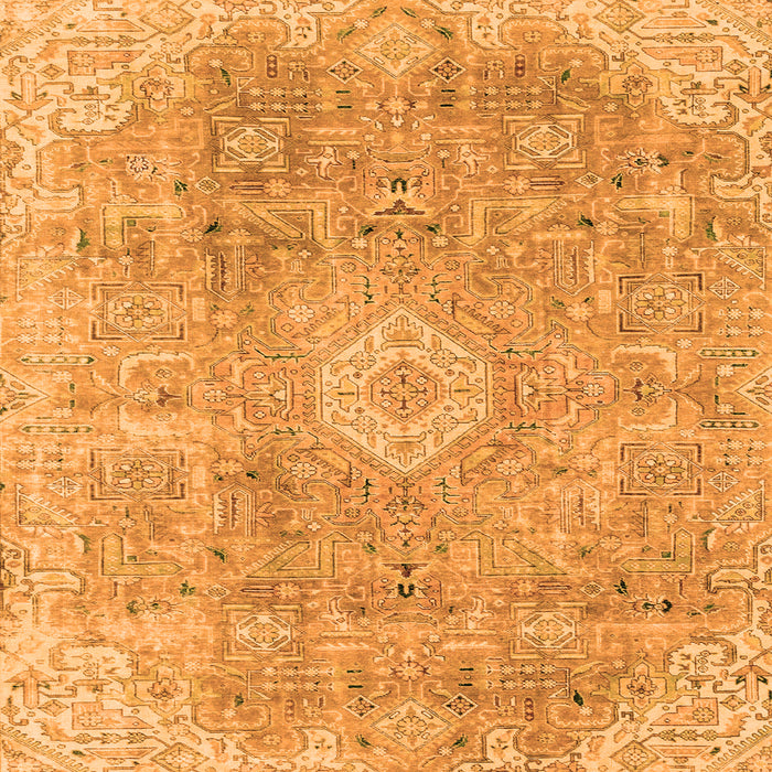 Square Machine Washable Abstract Orange Modern Area Rugs, wshabs2112org