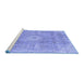 Sideview of Machine Washable Abstract Blue Modern Rug, wshabs2112blu