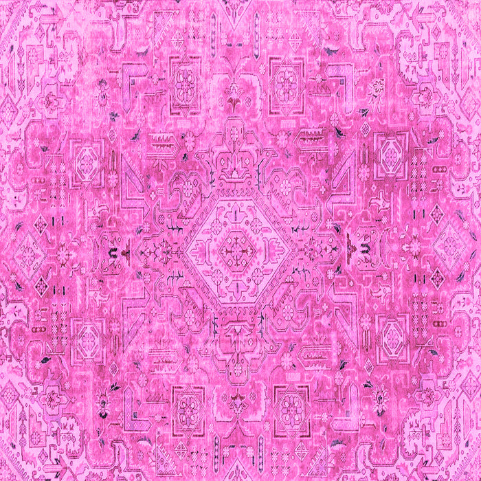 Square Abstract Pink Modern Rug, abs2112pnk
