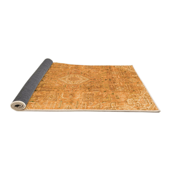 Sideview of Abstract Orange Modern Rug, abs2112org