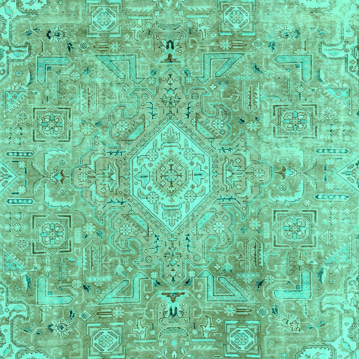 Machine Washable Abstract Turquoise Modern Area Rugs, wshabs2112turq