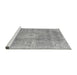 Sideview of Machine Washable Abstract Gray Modern Rug, wshabs2112gry