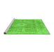 Sideview of Machine Washable Abstract Green Modern Area Rugs, wshabs2112grn