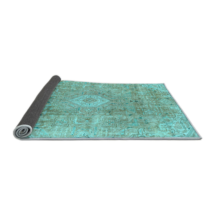 Sideview of Abstract Light Blue Modern Rug, abs2112lblu