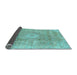 Sideview of Abstract Light Blue Modern Rug, abs2112lblu