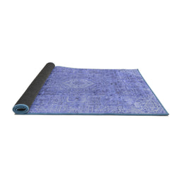Sideview of Abstract Blue Modern Rug, abs2112blu