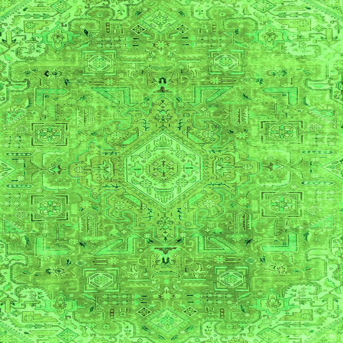 Square Machine Washable Abstract Green Modern Area Rugs, wshabs2112grn