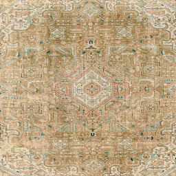 Square Abstract Bronze Brown Modern Rug, abs2112