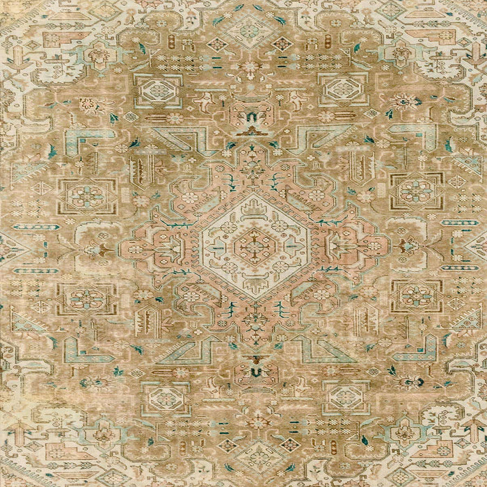 Square Abstract Bronze Brown Modern Rug, abs2112