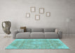 Machine Washable Abstract Light Blue Modern Rug in a Living Room, wshabs2112lblu