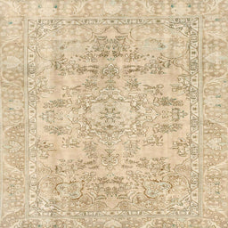 Square Abstract Brown Gold Modern Rug, abs2113