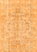 Machine Washable Abstract Orange Modern Area Rugs, wshabs2113org