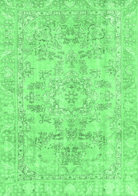 Abstract Emerald Green Modern Rug, abs2113emgrn