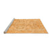 Sideview of Machine Washable Abstract Orange Modern Area Rugs, wshabs2113org