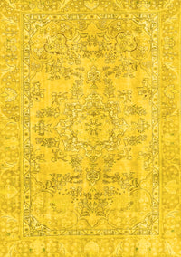 Abstract Yellow Modern Rug, abs2113yw