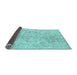 Sideview of Abstract Light Blue Modern Rug, abs2113lblu