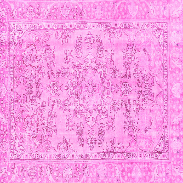 Square Abstract Pink Modern Rug, abs2113pnk
