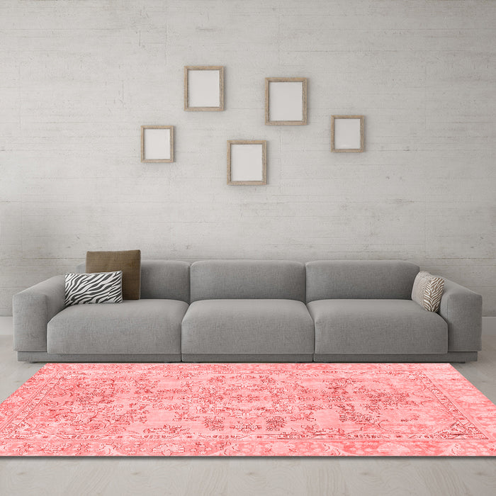 Modern Red Washable Rugs