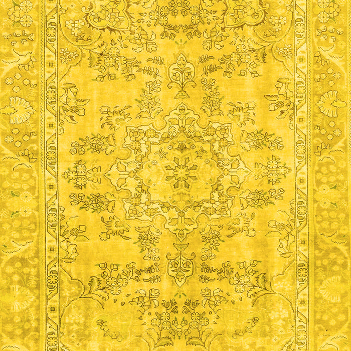 Machine Washable Abstract Yellow Modern Rug, wshabs2113yw