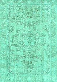 Abstract Turquoise Modern Rug, abs2113turq