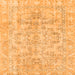 Square Abstract Orange Modern Rug, abs2113org