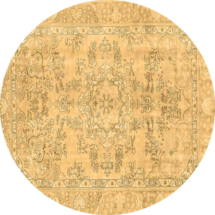 Round Machine Washable Abstract Brown Modern Rug, wshabs2113brn
