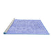 Sideview of Machine Washable Abstract Blue Modern Rug, wshabs2113blu