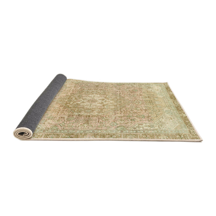 Sideview of Abstract Brown Gold Modern Rug, abs2114