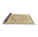 Sideview of Abstract Brown Gold Modern Rug, abs2114