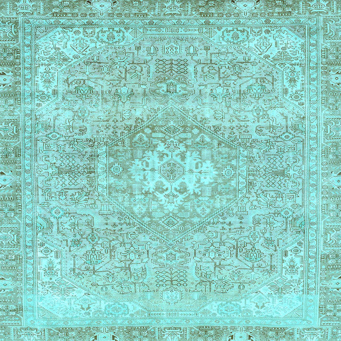 Square Machine Washable Abstract Light Blue Modern Rug, wshabs2114lblu