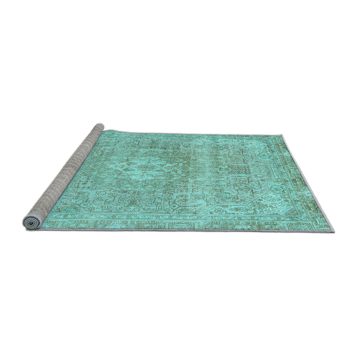 Sideview of Machine Washable Abstract Light Blue Modern Rug, wshabs2114lblu