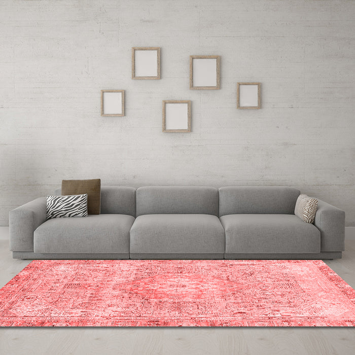 Modern Red Washable Rugs