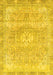 Machine Washable Abstract Yellow Modern Rug, wshabs2114yw