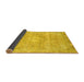 Sideview of Abstract Yellow Modern Rug, abs2114yw