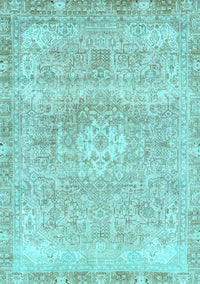 Abstract Light Blue Modern Rug, abs2114lblu