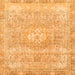 Square Abstract Orange Modern Rug, abs2114org