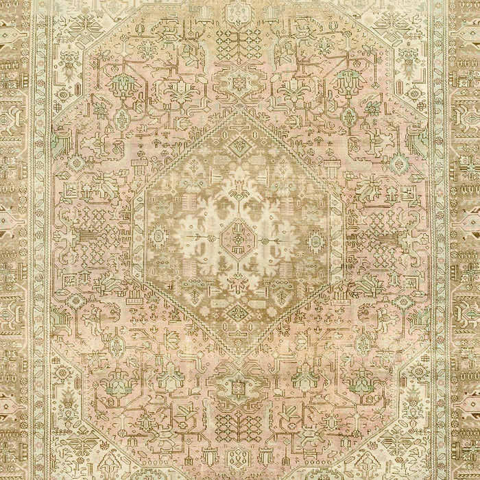 Machine Washable Abstract Brown Gold Rug, wshabs2114