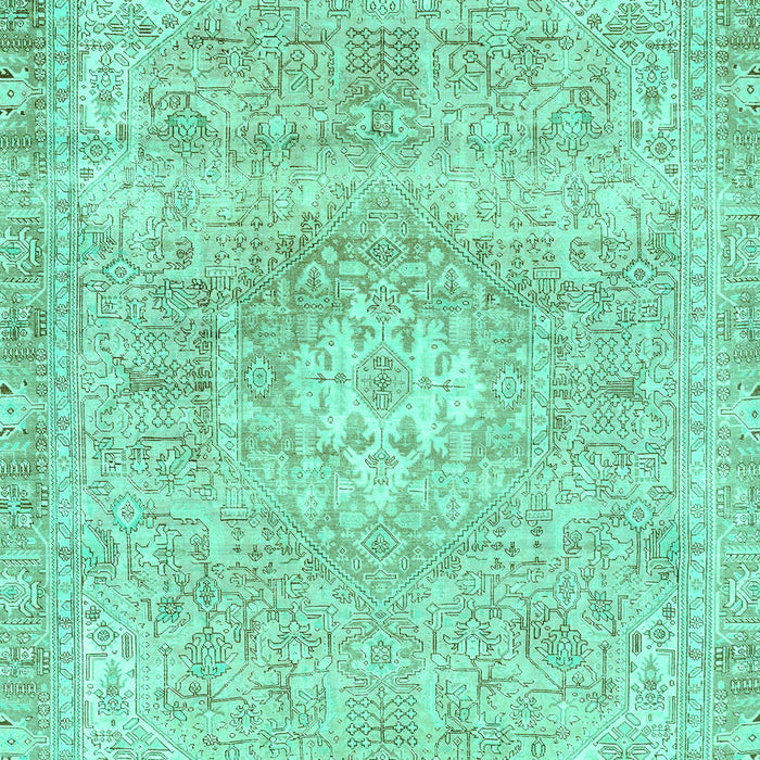 Machine Washable Abstract Turquoise Modern Area Rugs, wshabs2114turq