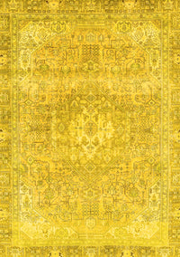 Abstract Yellow Modern Rug, abs2114yw