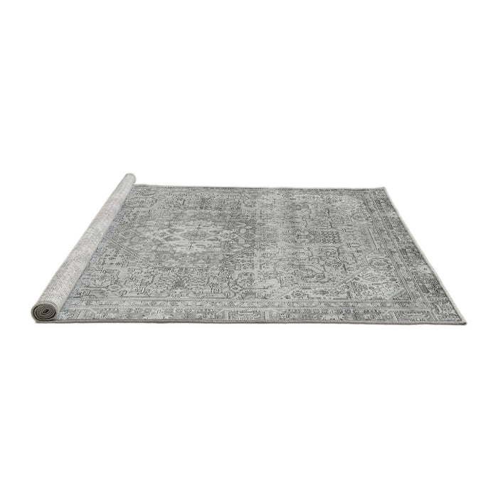 Sideview of Machine Washable Abstract Gray Modern Rug, wshabs2114gry