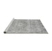 Sideview of Machine Washable Abstract Gray Modern Rug, wshabs2114gry