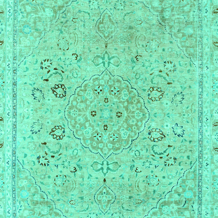 Machine Washable Abstract Turquoise Modern Area Rugs, wshabs2115turq