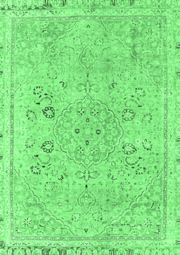 Abstract Emerald Green Modern Rug, abs2115emgrn