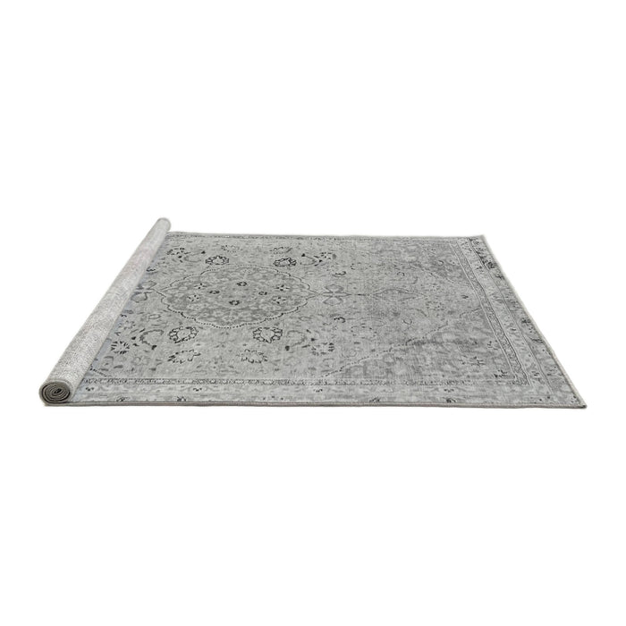 Sideview of Machine Washable Abstract Gray Modern Rug, wshabs2115gry