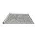 Sideview of Machine Washable Abstract Gray Modern Rug, wshabs2115gry