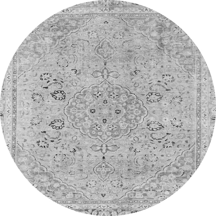 Round Machine Washable Abstract Gray Modern Rug, wshabs2115gry