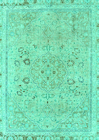 Abstract Turquoise Modern Rug, abs2115turq