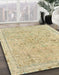 Abstract Copper Green Modern Rug in Family Room, abs2115